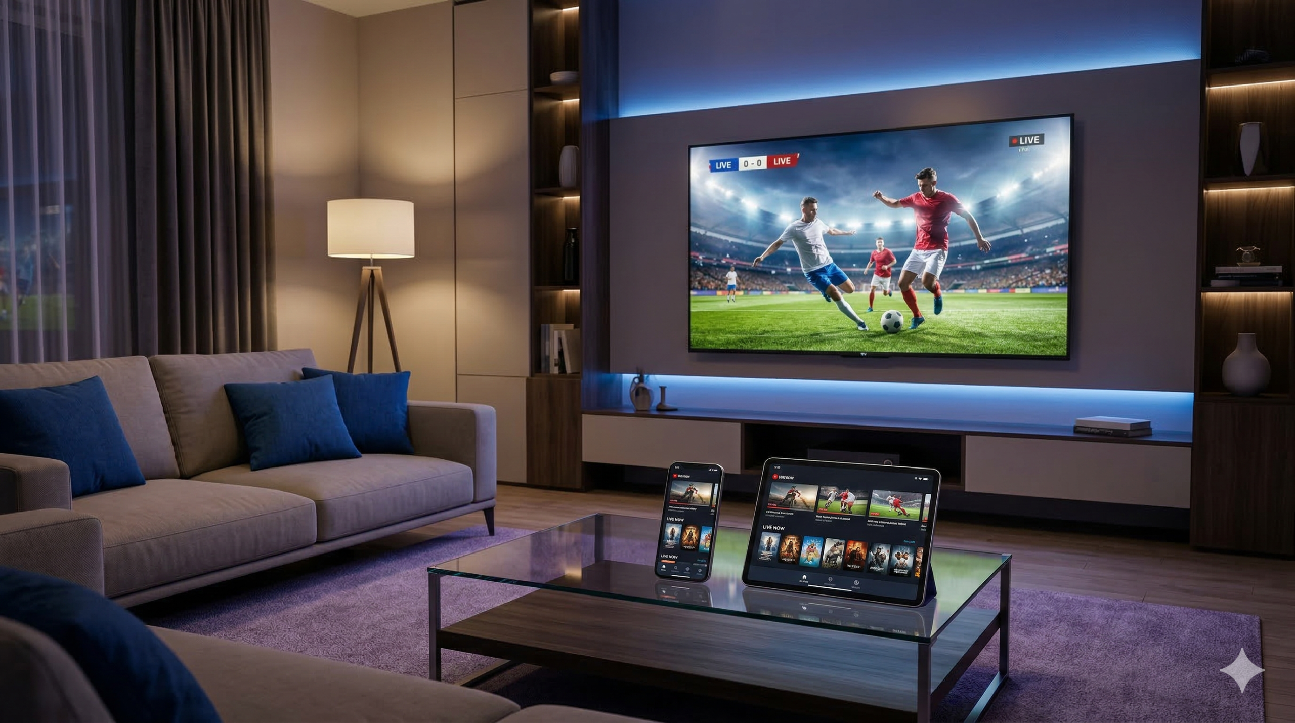 IPTV streaming experience on smart TV and mobile devices